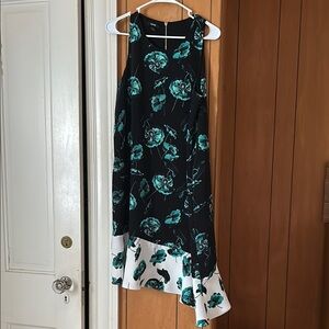 Floral Black and Green Women's Skirt